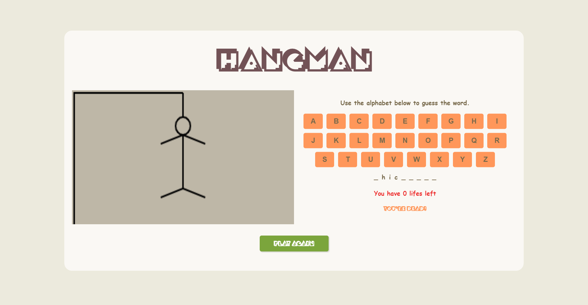 Hangman Game